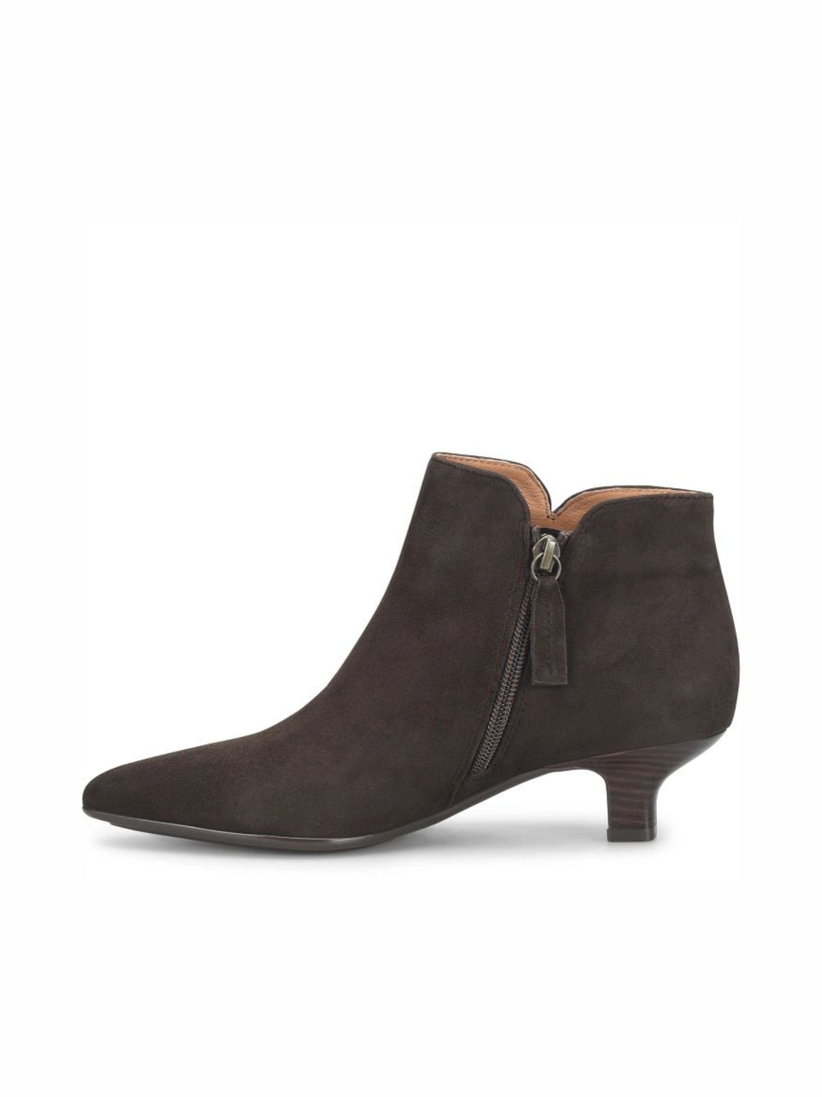 Söfft Sawyer Kitten Heel Boot dark chocolate suede 