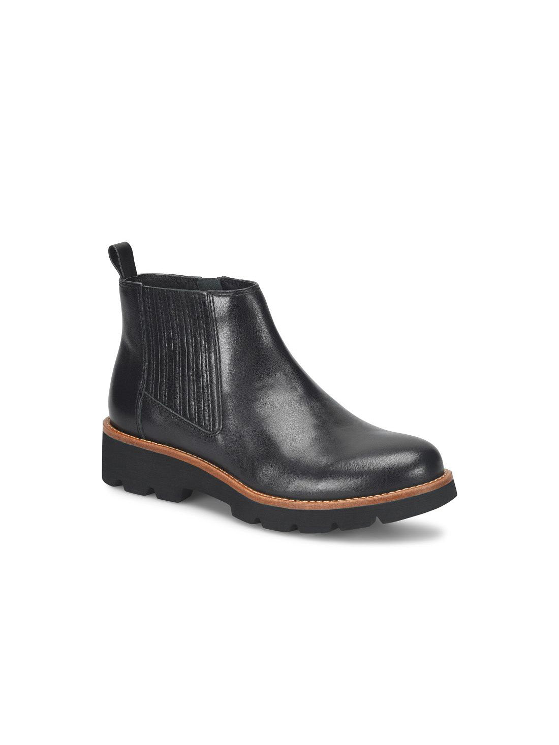 Sofft Shoes Paige Waterproof Chelsea Boots in Black Leather