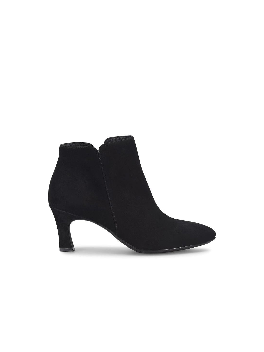 Sofft Shoes Sasha Waterproof Helled Ankle Bootie in Black Suede