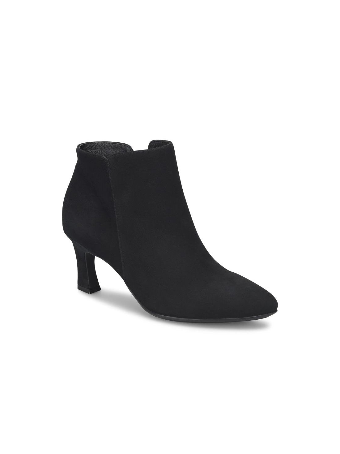 Sofft Shoes Sasha Waterproof Helled Ankle Bootie in Black Suede