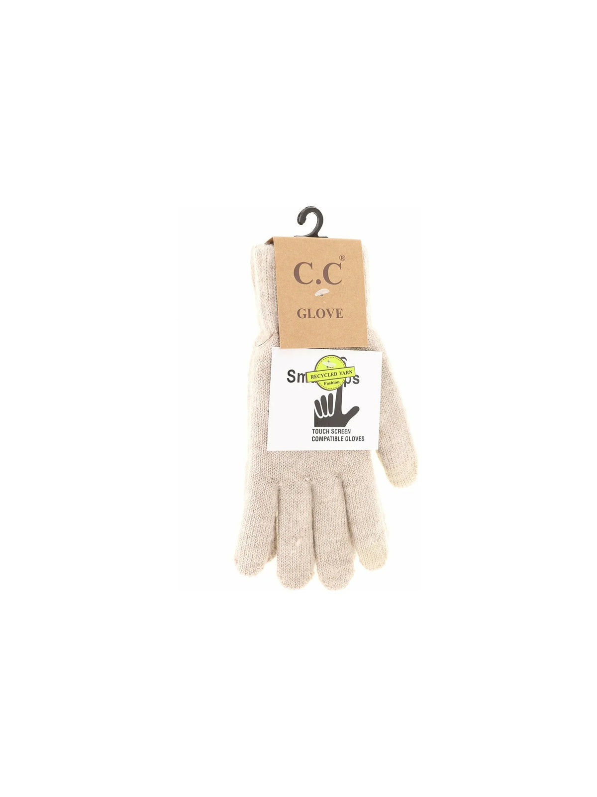 Soft Knit Touch Screen Gloves Heather Beige