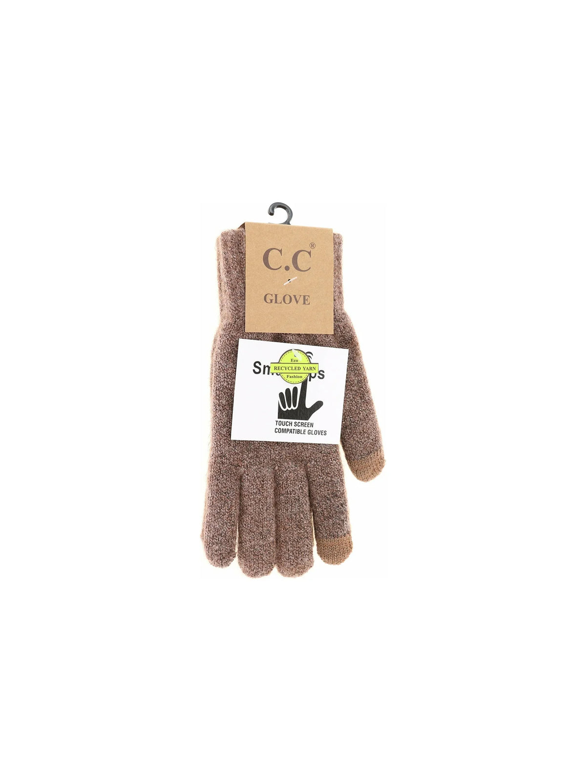 Soft Knit Touch Screen Gloves Heather Cacao