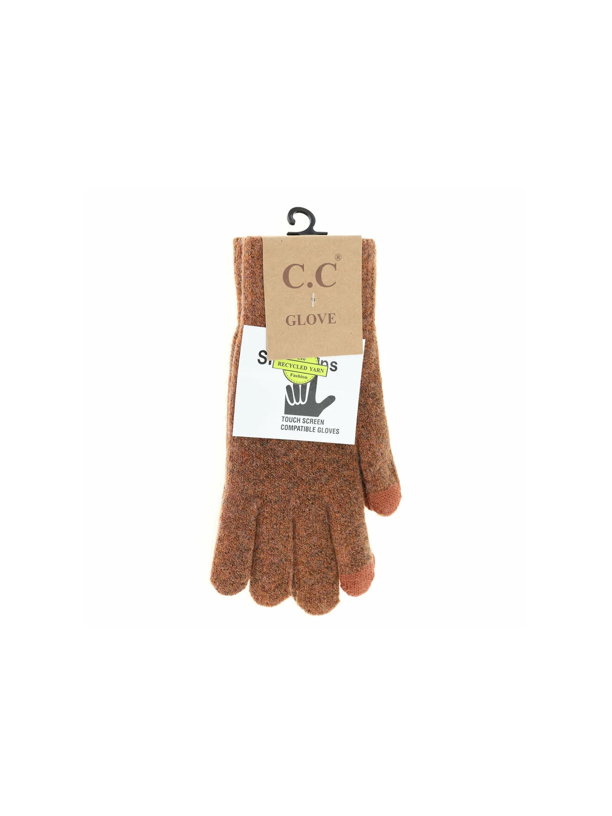 Soft Recycled Yarn Touch Screen Gloves Clay