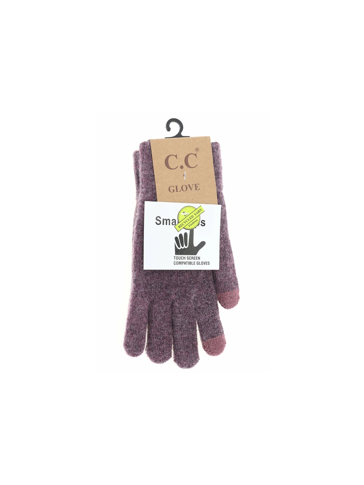 Soft Recycled Yarn Touch Screen Gloves Coco Berry