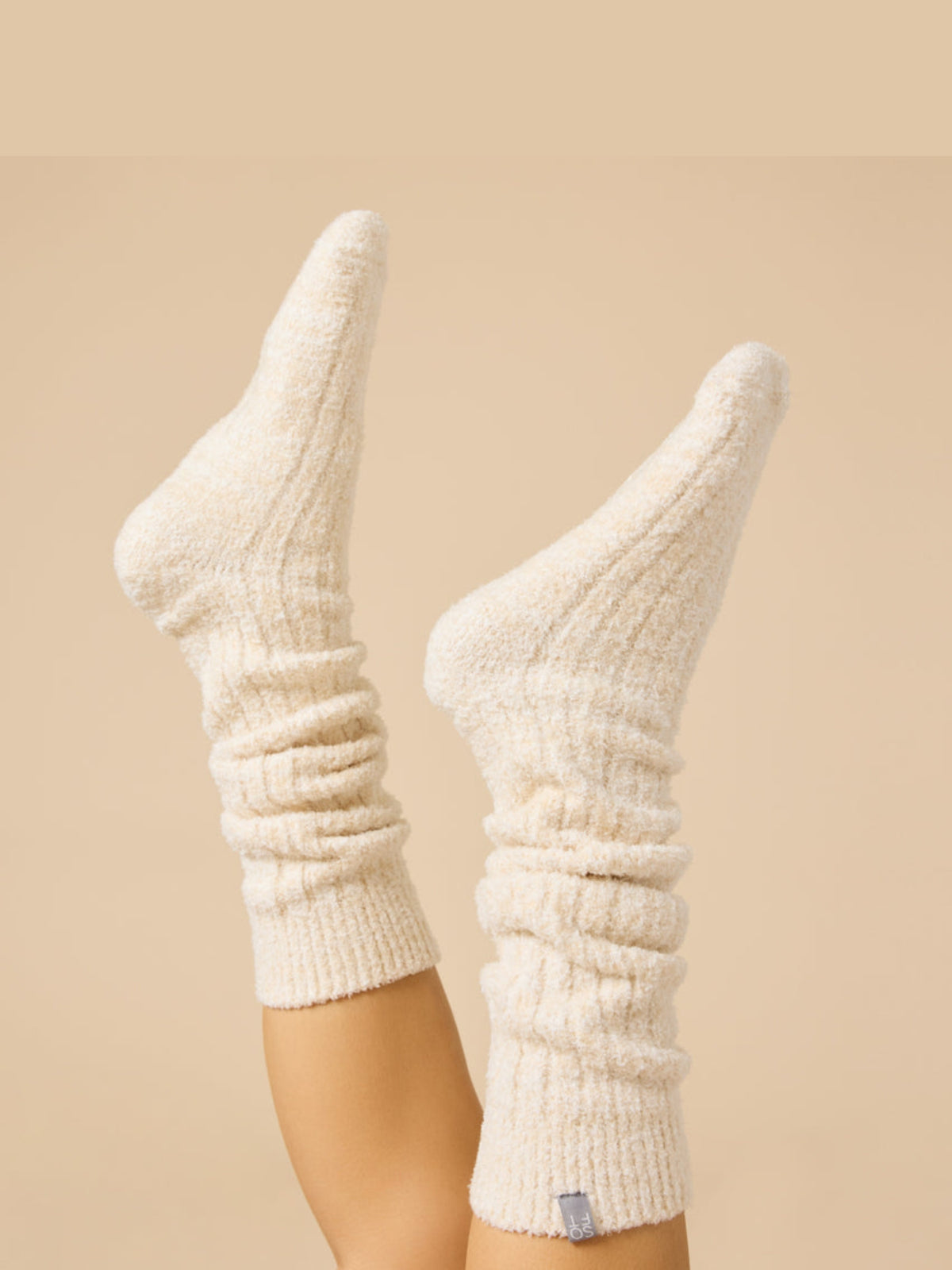 Marshmallow Slouch Socks heather warm sand 
