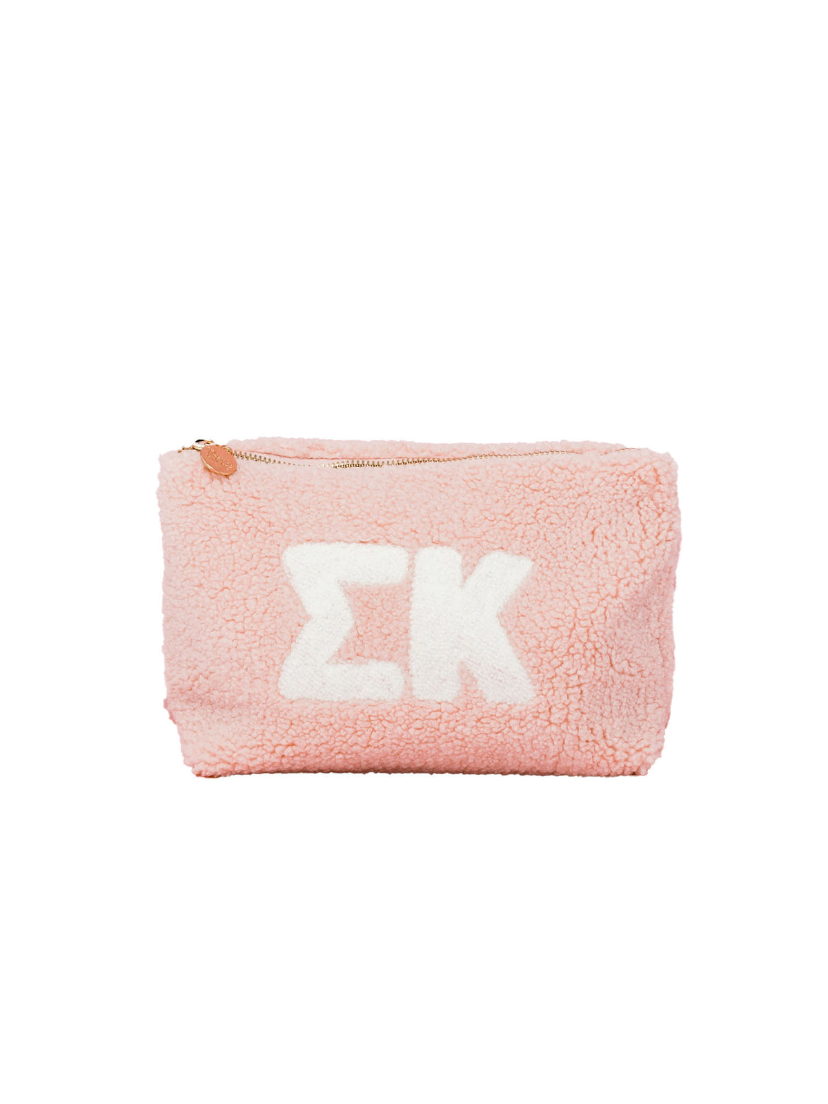 sorority greek letter pink teddy makeup pouch sigma kappa