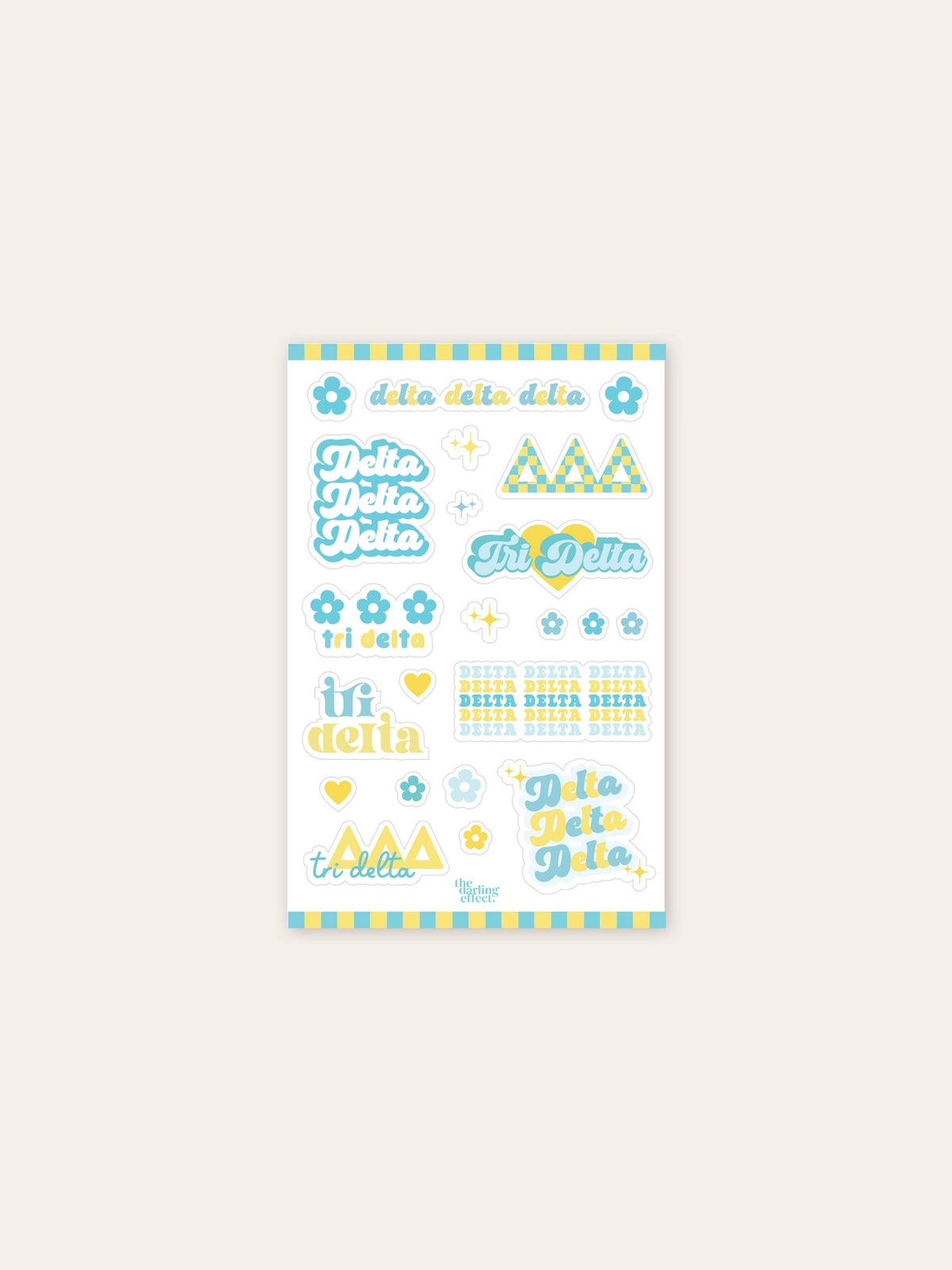 sorority sticker sheet delta delta delta