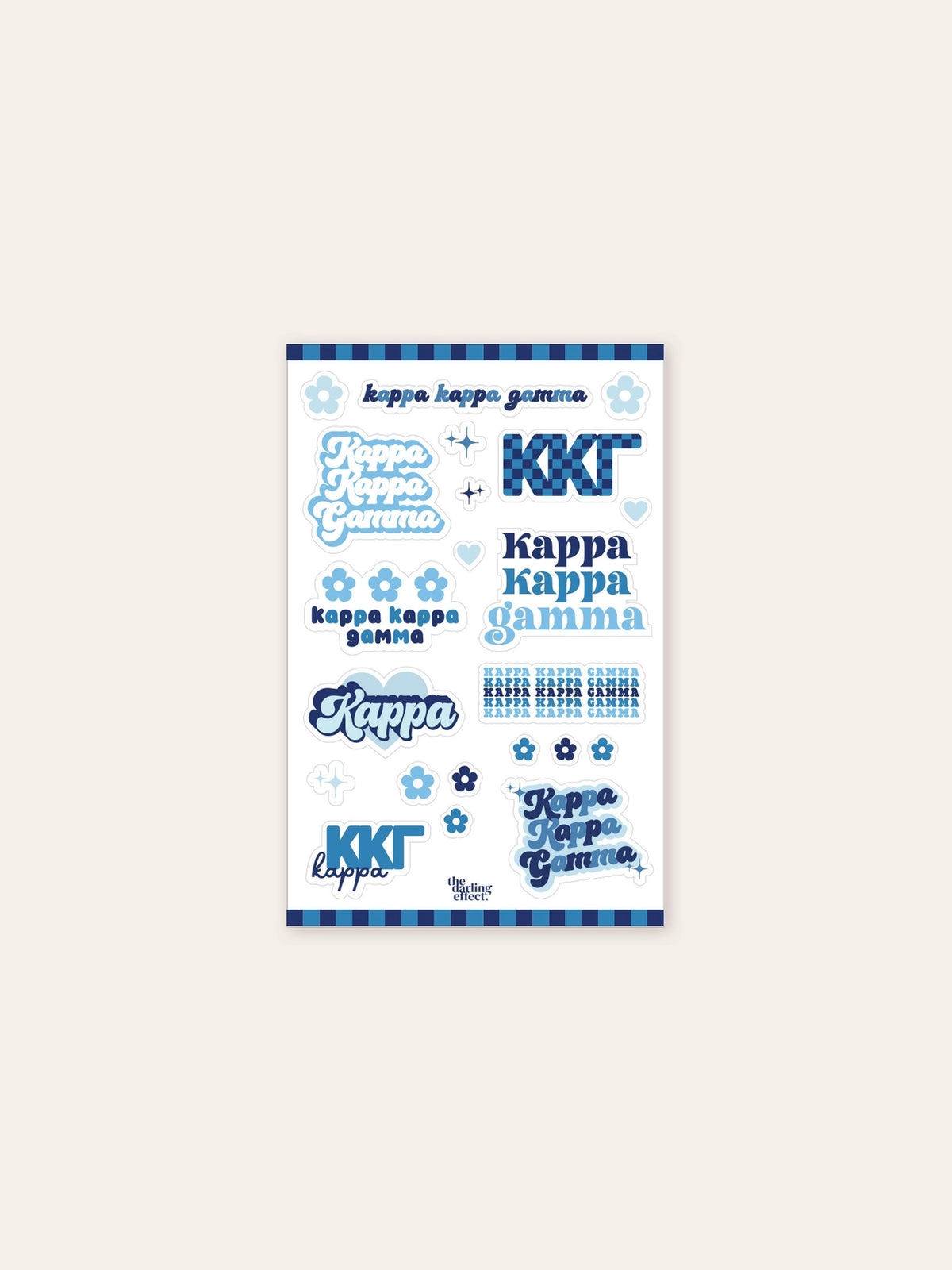 sorority sticker sheet kappa kappa gamma