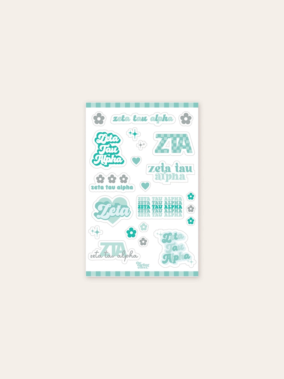 sorority sticker sheet zeta tau alpha