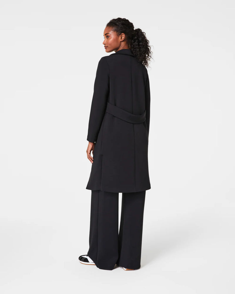 Spanx AirEssentials Long Jacket in very black-back