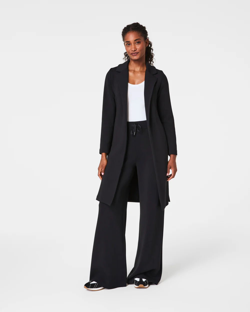 Spanx AirEssentials Long Jacket in very black-front