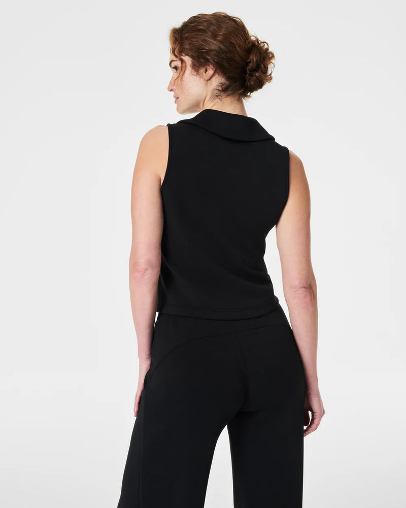 SPANX airessentials polo tank in very black