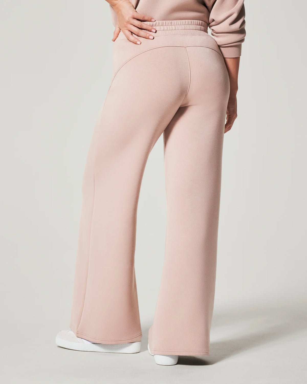 spanx airessentials wide leg pant in lunar- back view