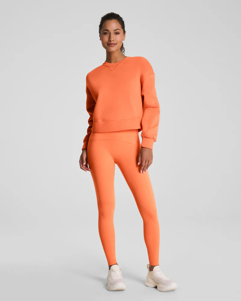 SPANX BoostUp Cotton Fleece Crewneck persimmon 