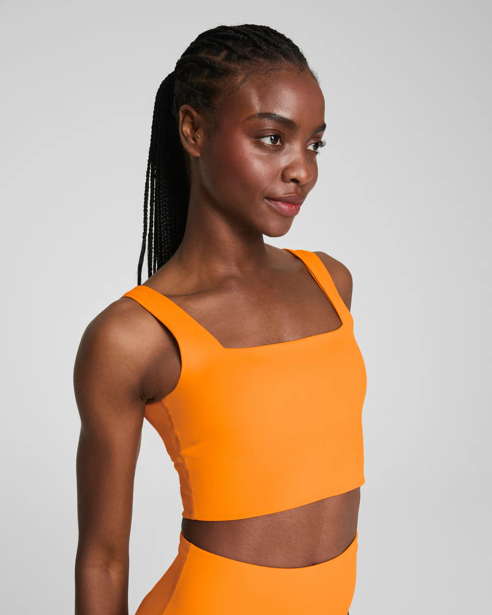 SPANXshape Cropped Square Neck Shelf Tank in monarch 
