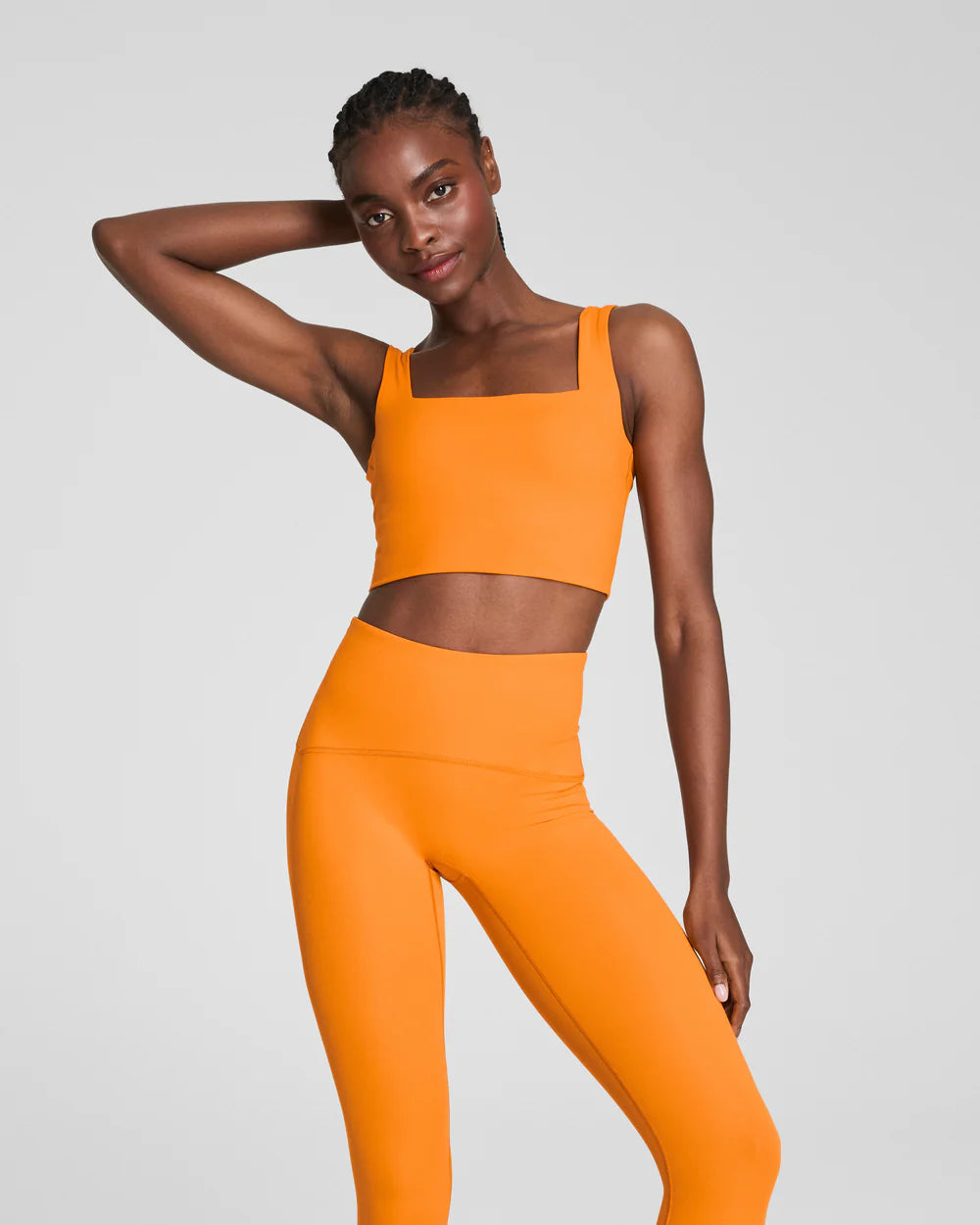 SPANXshape Cropped Square Neck Shelf Tank in monarch 