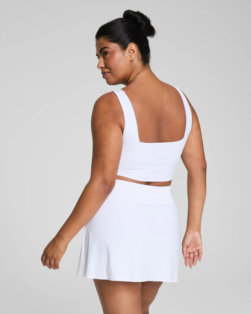 SPANXshape Cropped Square Neck Shelf Tank in vivid white 