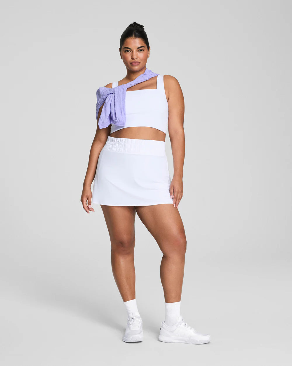 SPANXshape Cropped Square Neck Shelf Tank in vivid white 