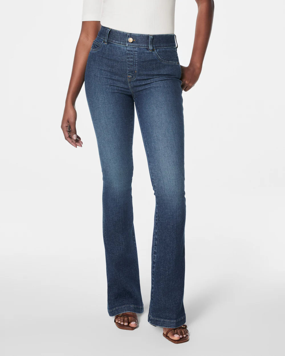 SPANXshape everywear flare jeans in authentic blue