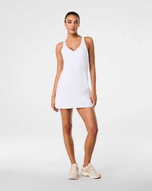 SPANXshape Get Moving V-Neck Dress in vivid white 