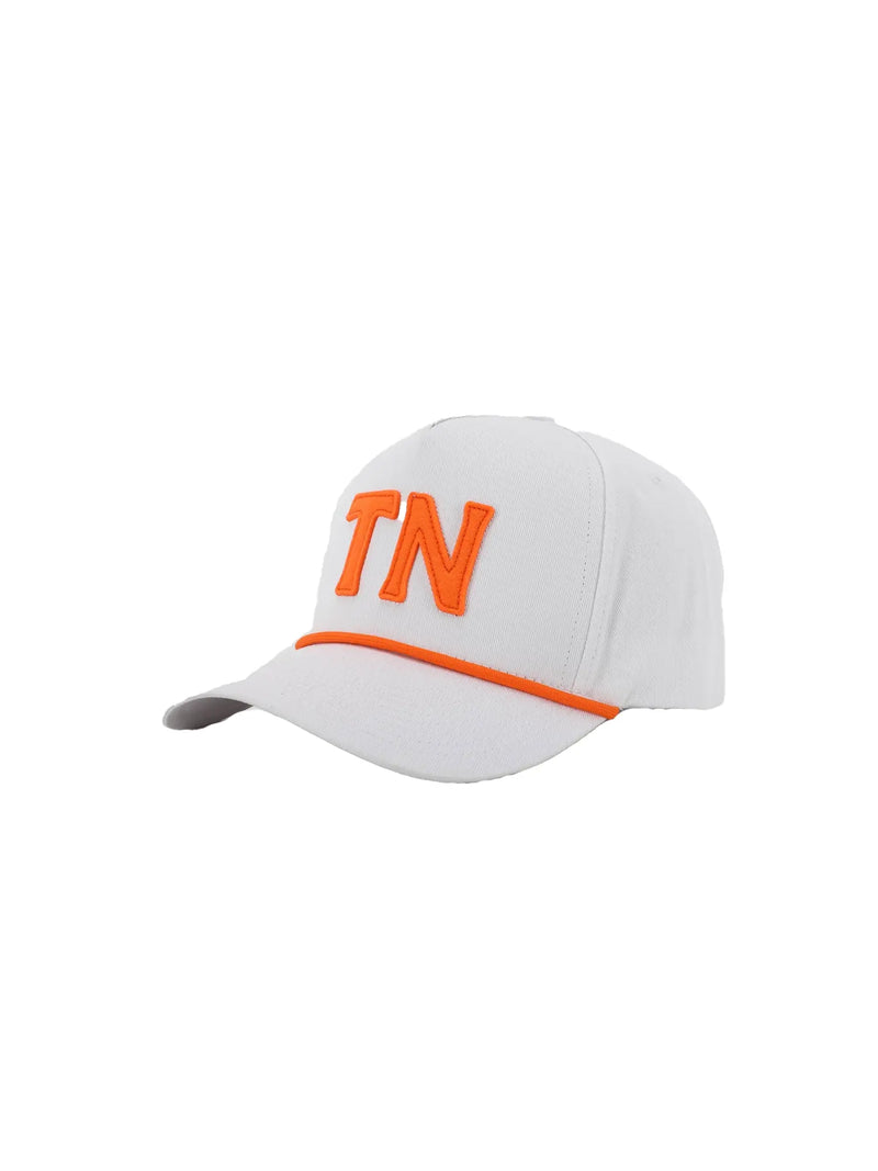 stadium white  tennessee tn hat with orange