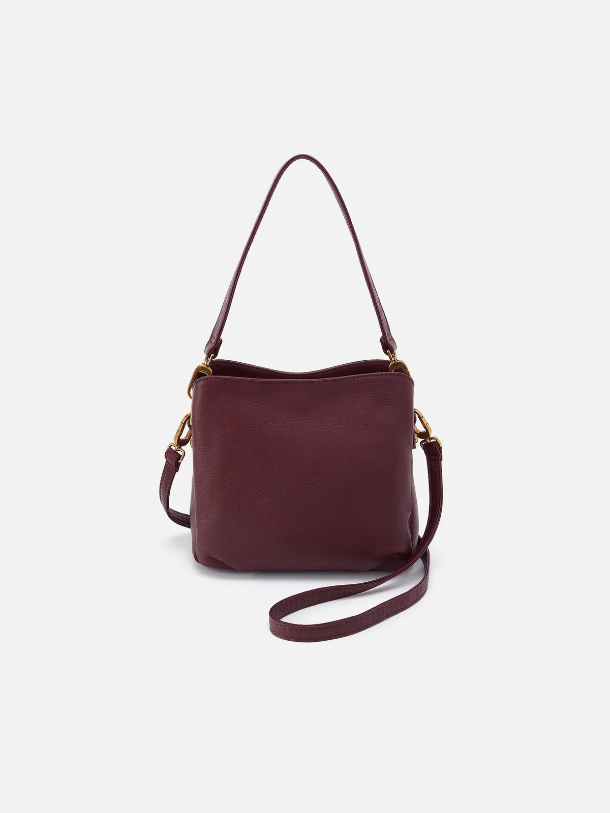 HOBO Starr Convertible Shoulder Bag Mulberry Glaze Pebbled Leather