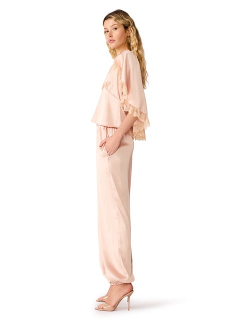 Steve Madden Maryana Lace Cape Top ballet pink 