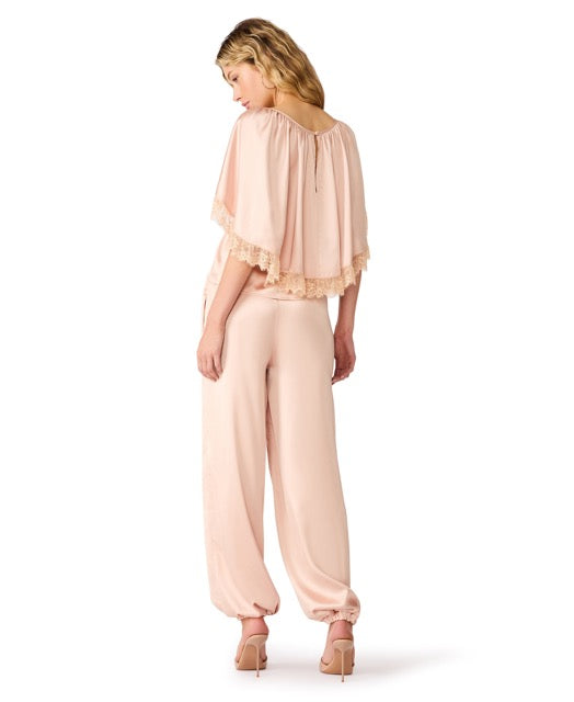 Steve Madden Maryana Lace Cape Top ballet pink 