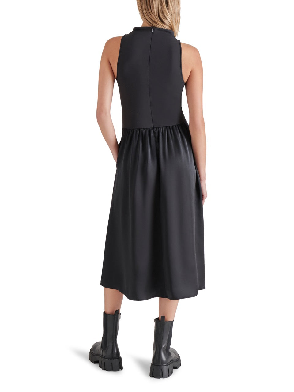 Steve Madden Aradia Midi Dress in black-back