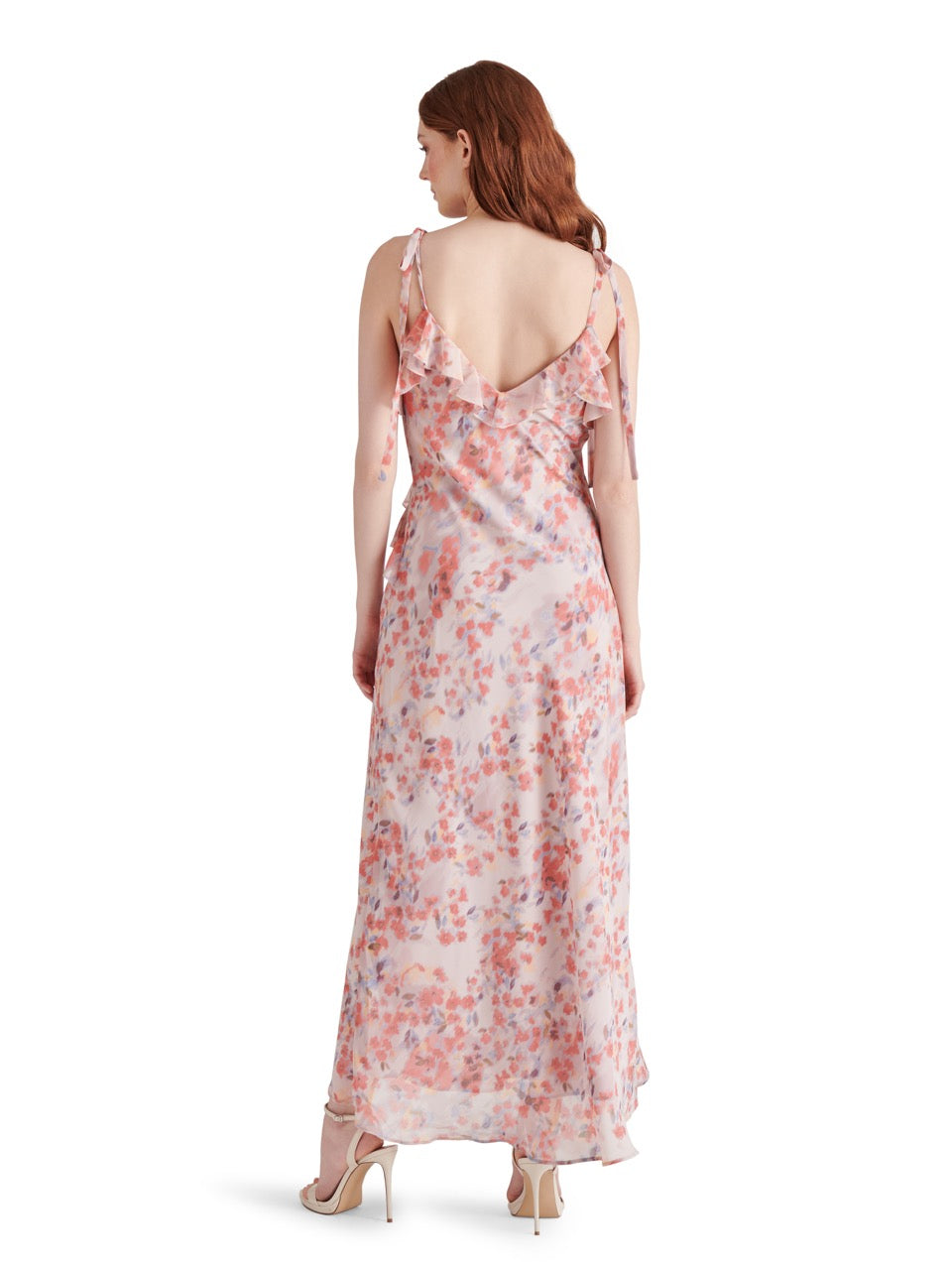 Steve Madden Adalina Ruffle Neck Maxi Dress in dusty lavender