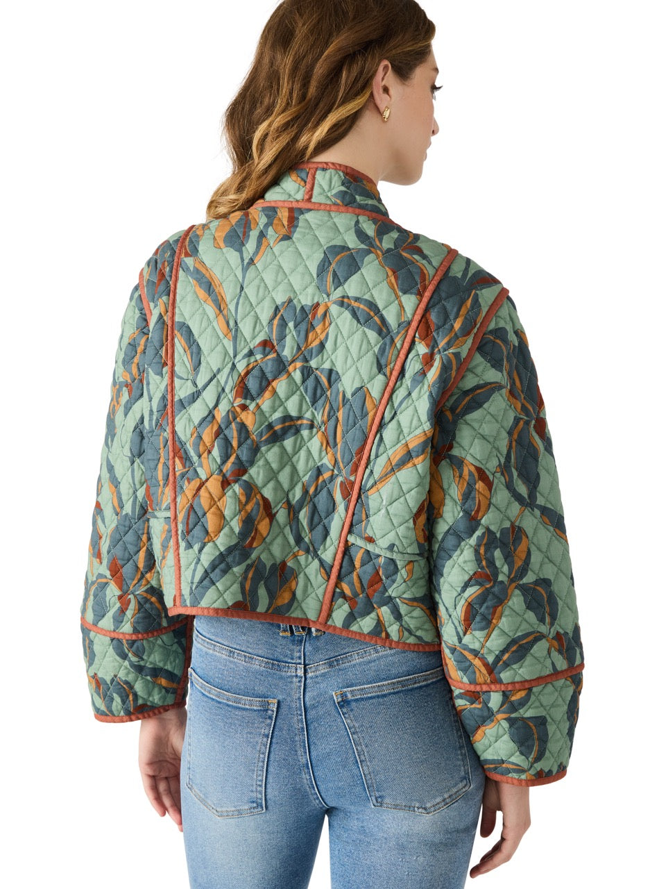 Steve Madden Adalynn Quilted Jacket in dark sage