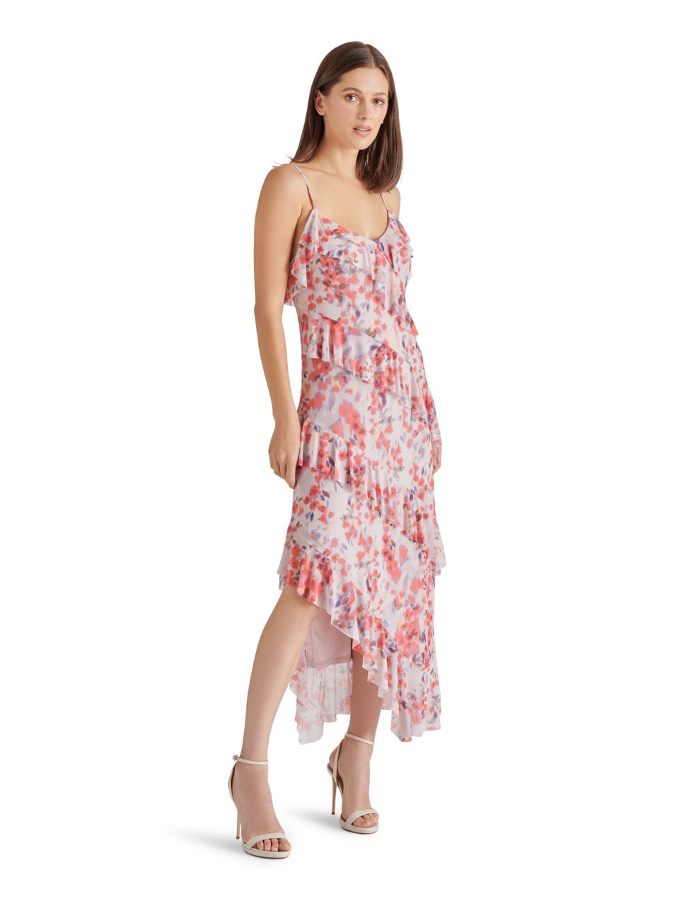 Steve Madden Aida Flowy Ruffle Maxi Dress in dusty lavender