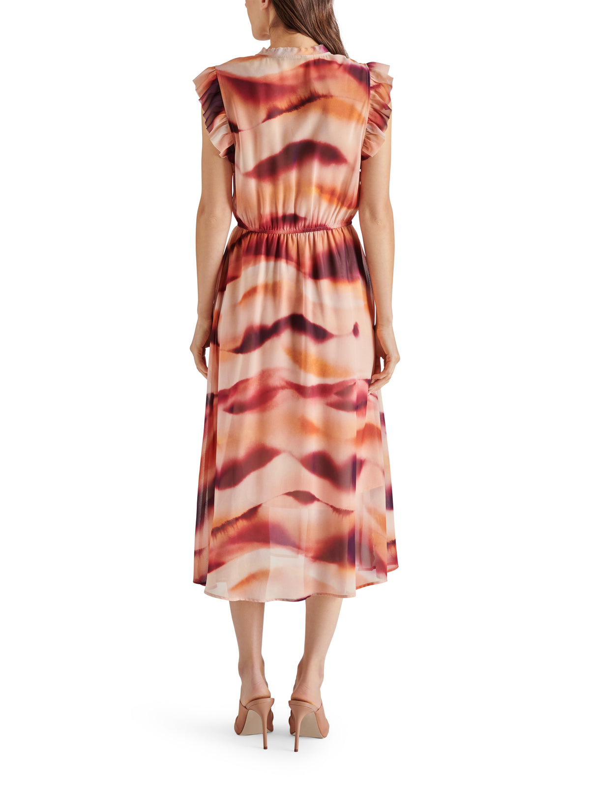 Steve Madden Allegra Abstract Print Dress - Rosewater- back view
