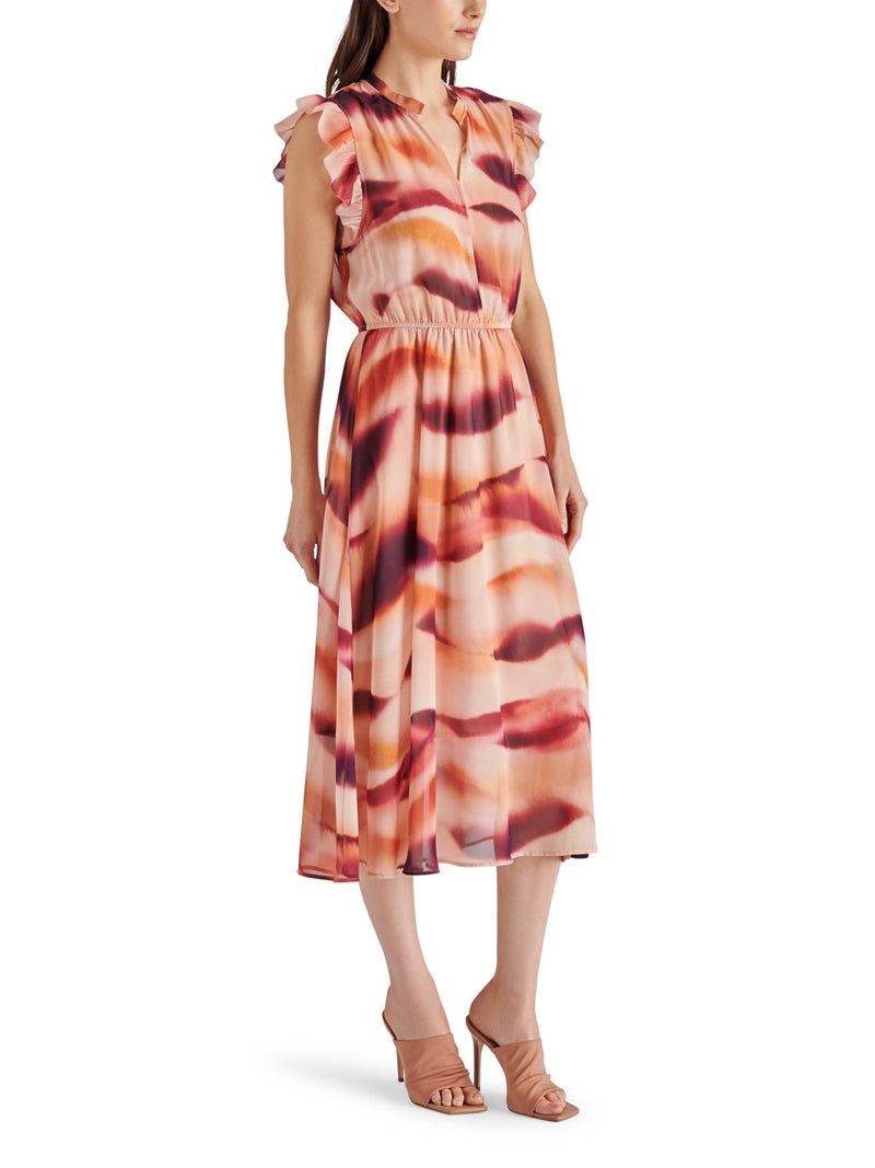 Steve Madden Allegra Abstract Print Dress - Rosewater- side view