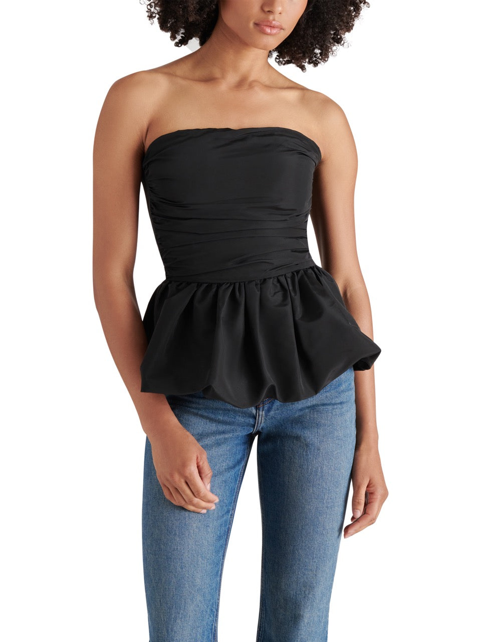 steve madden amari top in black-front