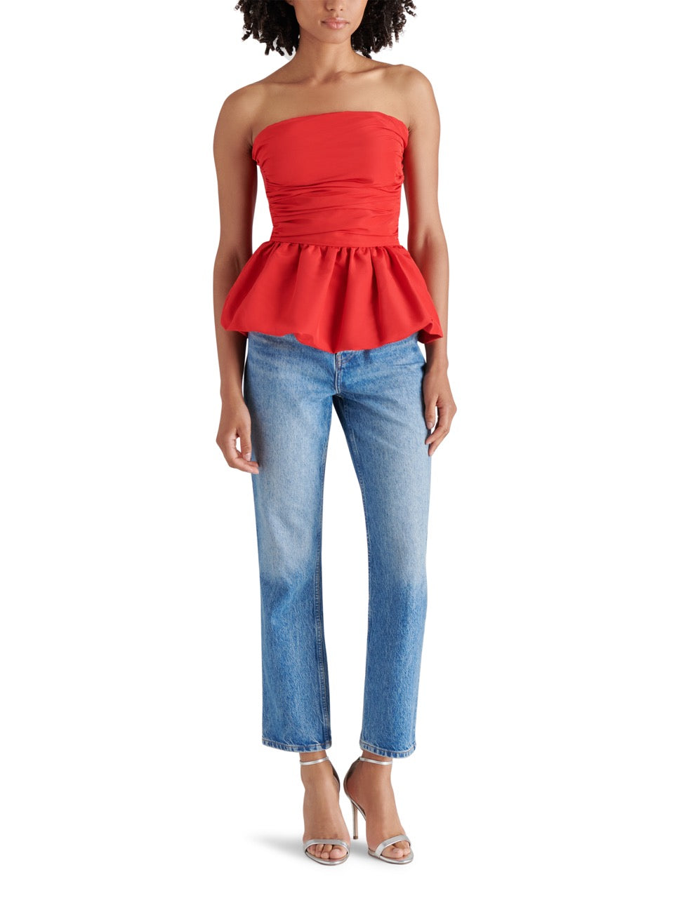 steve madden amari top in red-front