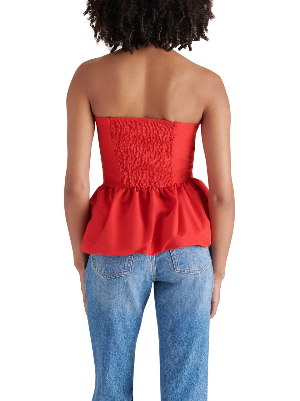 steve madden amari top in red-back