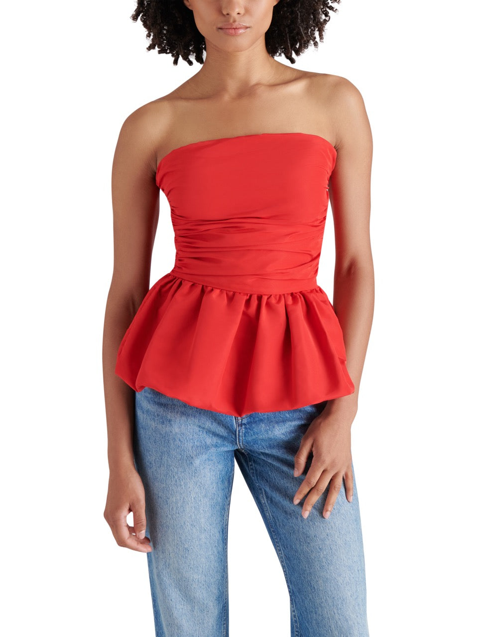 steve madden amari top in red-front