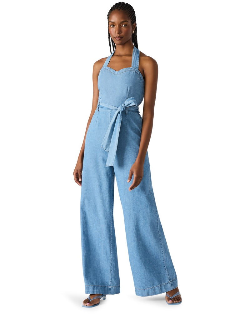 Steve Madden Artie Denim Jumpsuit in bijou blue