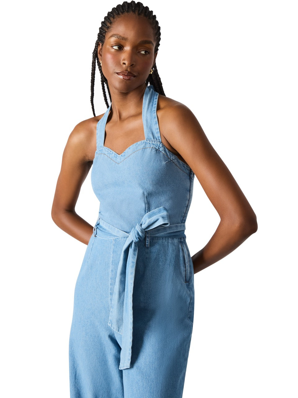 Steve Madden Artie Denim Jumpsuit in bijou blue