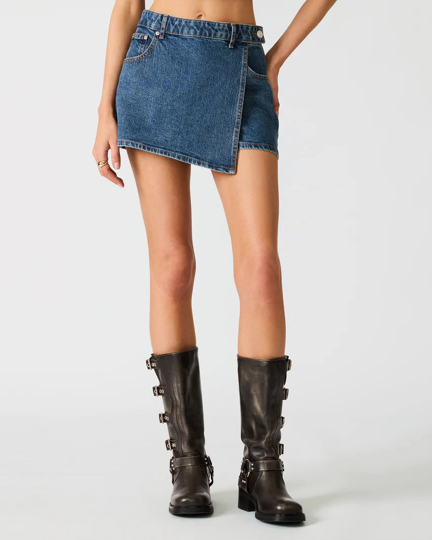 Steve Madden Brightin Denim Skort blue heather 
