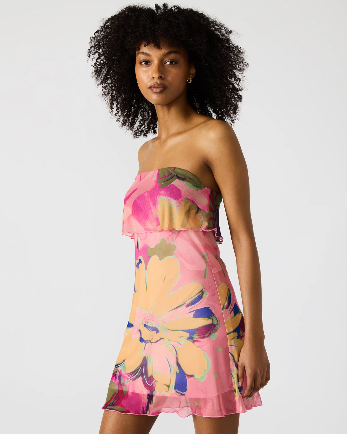 Steve Madden Bryar Floral Strapless Mini Dress Multi