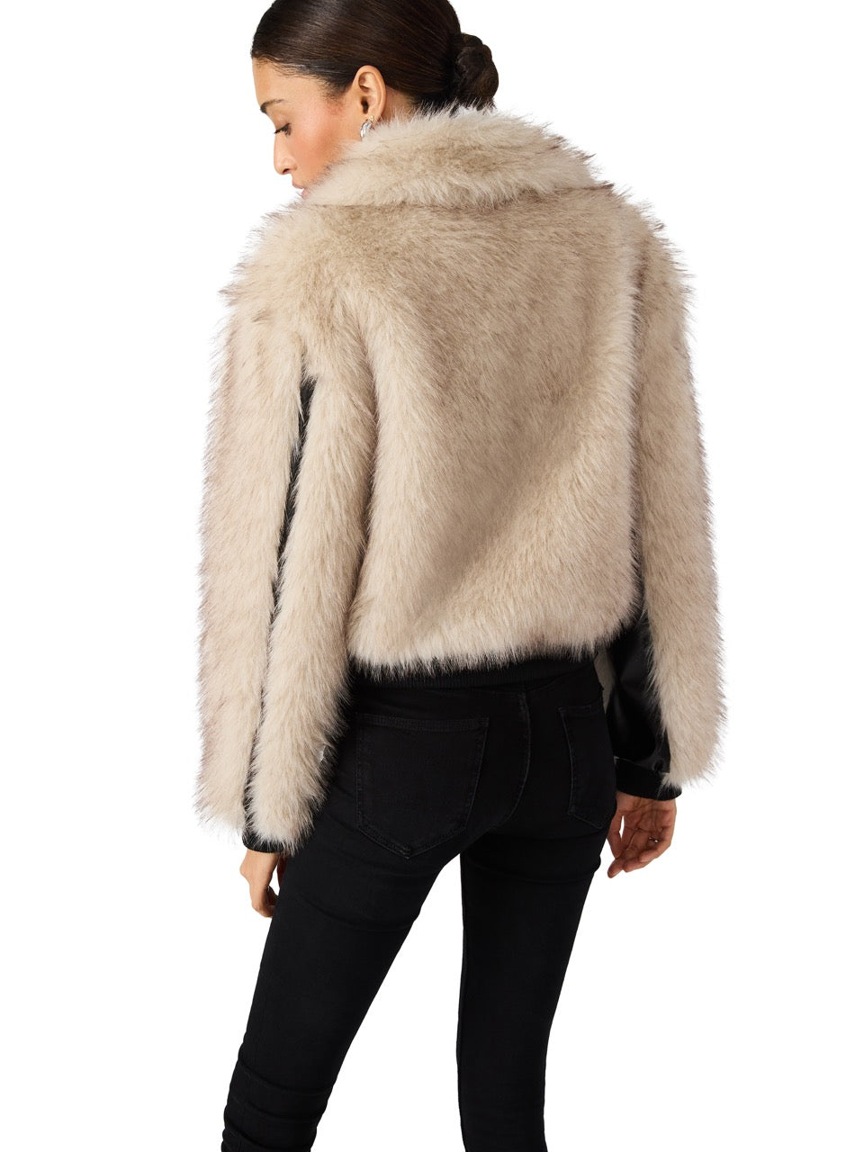 Steve Madden Charmaine Faux Fur Jacket in natural 