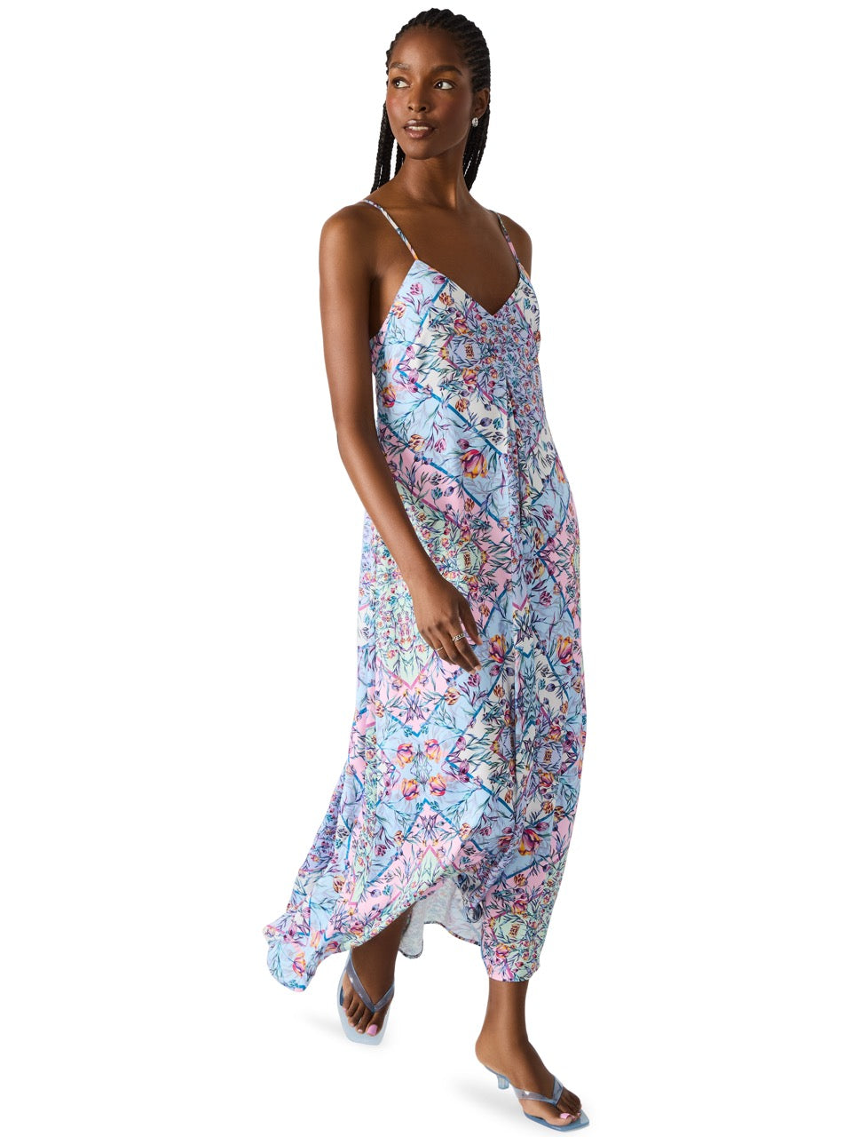Steve Madden Chase Floral Maxi Dress in petal paisley