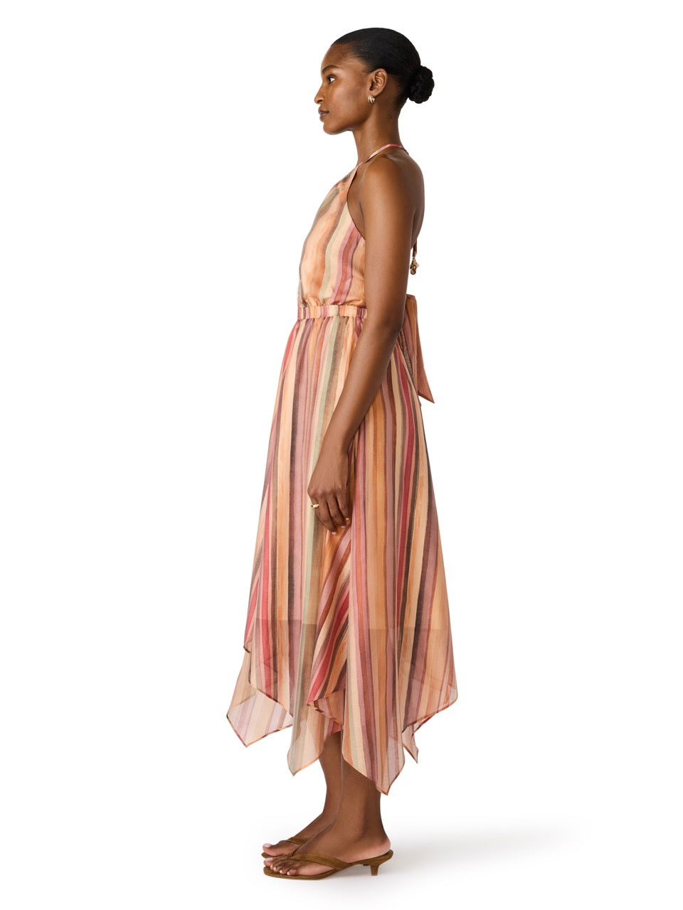 Steve Madden Dalina Stripe Halter Dress multi stripe