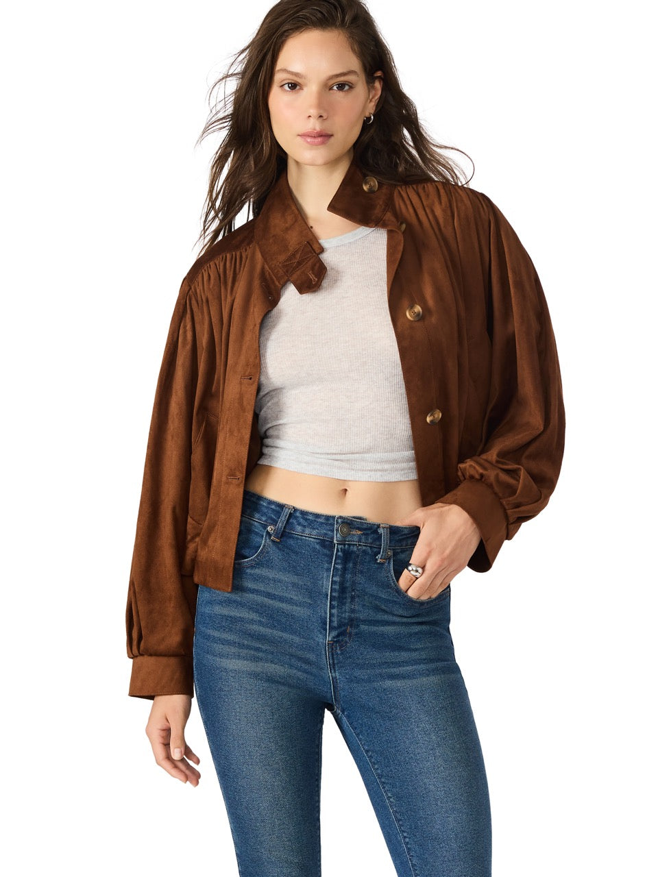 Steve Madden Deirdra Jacket in chicory coffee