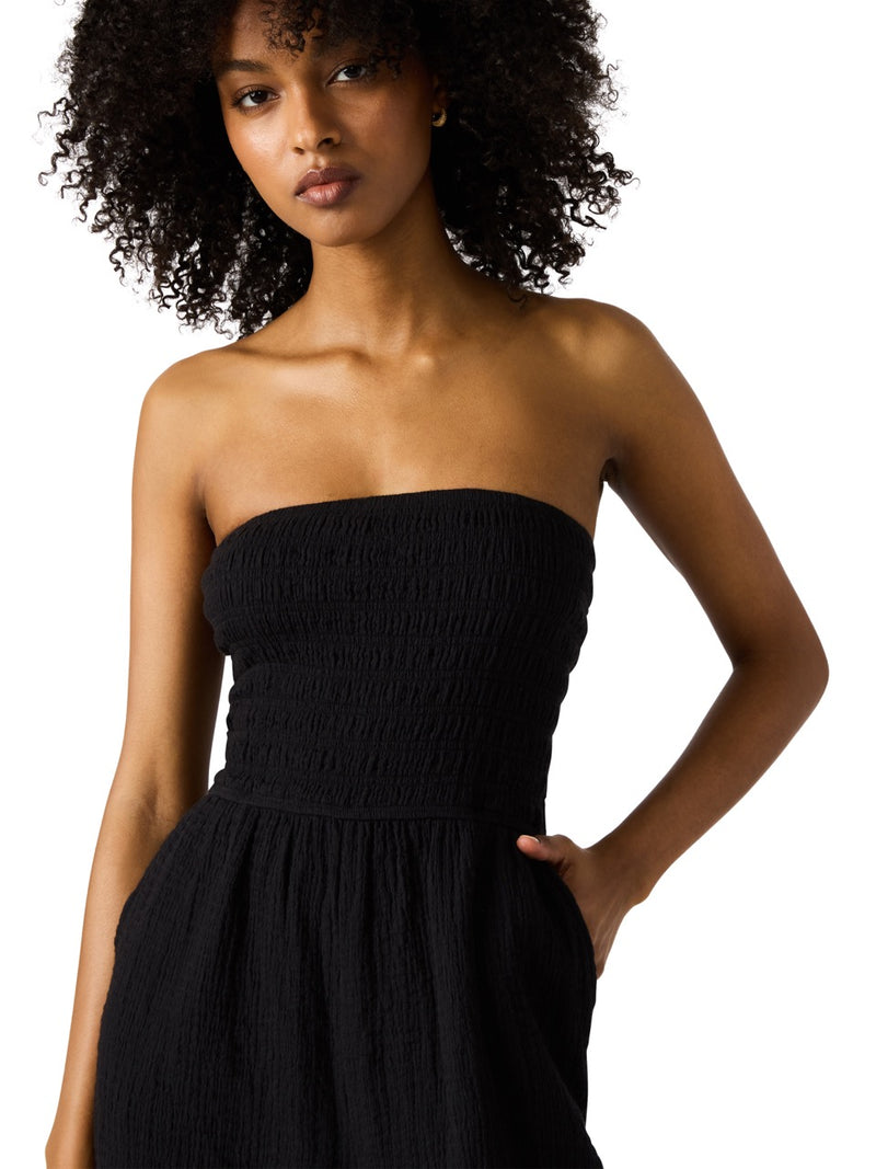 Steve Madden Echo Strapless Jumpsuit Black