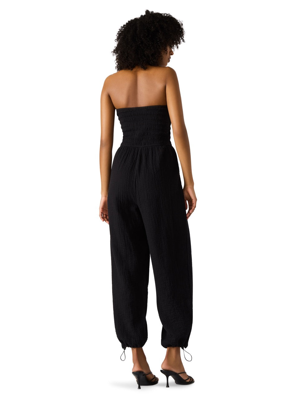 Steve Madden Echo Strapless Jumpsuit Black
