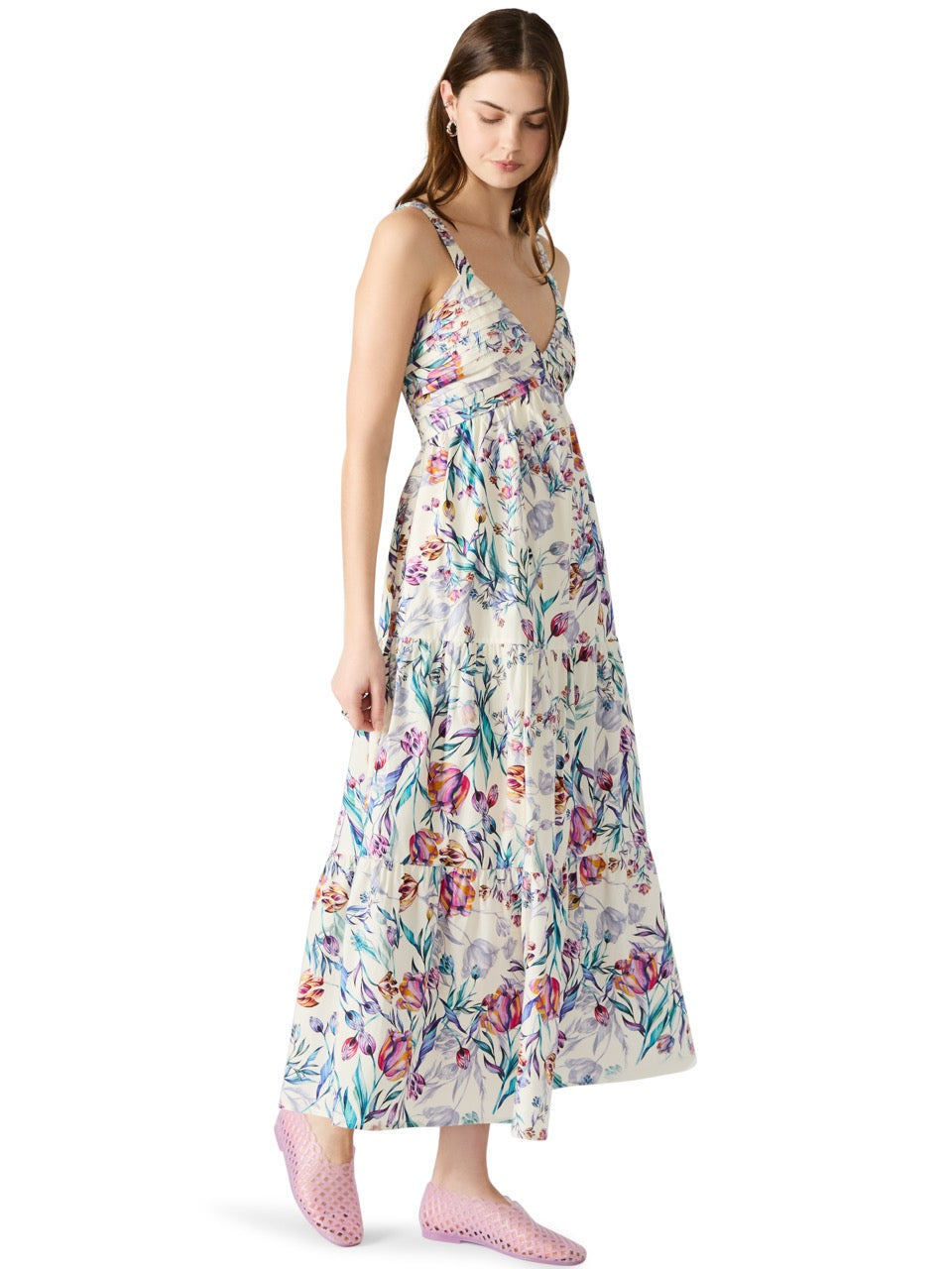 Steve Madden Eliora Floral Maxi Dress in antique 