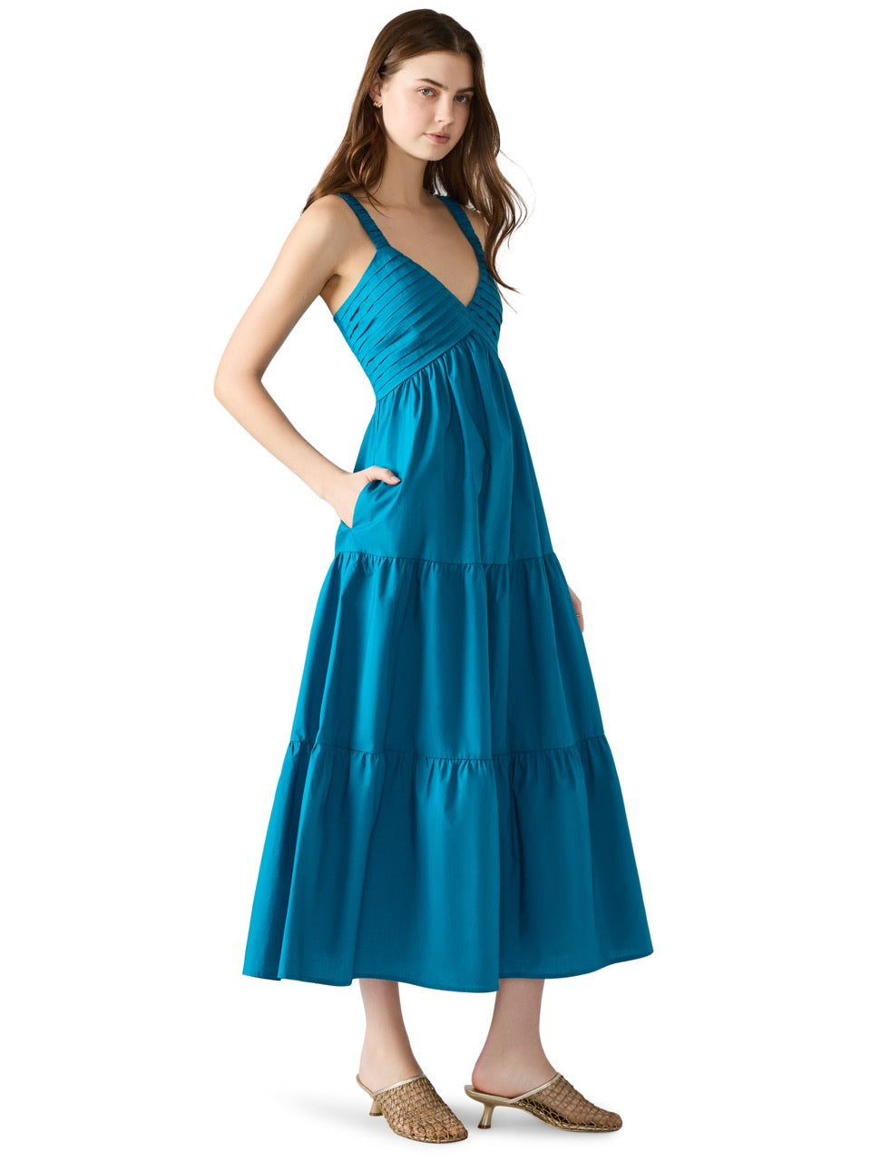 Steve Madden Eliora Maxi Dress in celestial blue 
